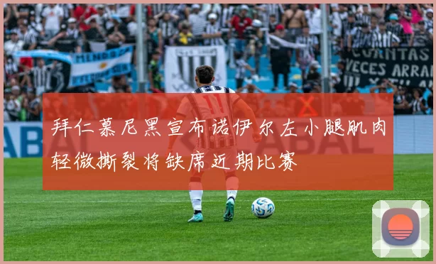 拜仁慕尼黑宣布诺伊尔左小腿肌肉轻微撕裂将缺席近期比赛